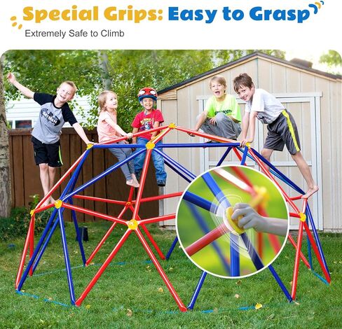 Zupapa Climbing Dome مع أرجوحة ، تدعم ما يصل إلى 1000 رطل صالة ألعاب رياضية ، ومتسلق قبة 10 أقدام مع أرجوحة للأطفال من 3 إلى 10 معدات اللعب في الهواء الطلق in Kuwait