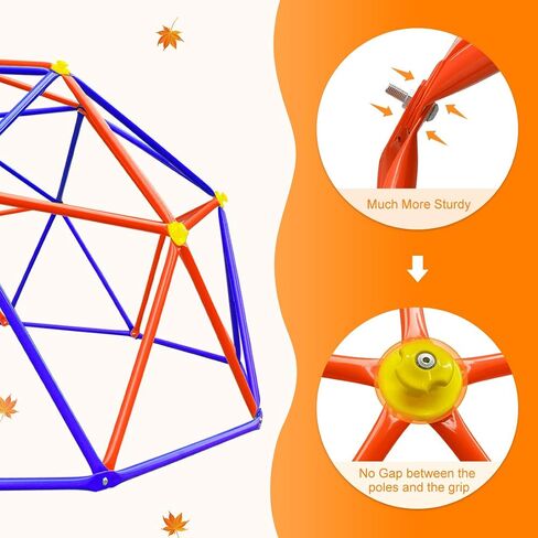 Zupapa Climbing Dome مع أرجوحة ، تدعم ما يصل إلى 1000 رطل صالة ألعاب رياضية ، ومتسلق قبة 10 أقدام مع أرجوحة للأطفال من 3 إلى 10 معدات اللعب في الهواء الطلق in Kuwait