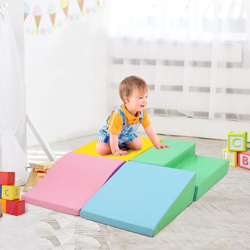 Toddler Foam Climbing Blocks Set - 6PCS Indoor Active Playset, Promotes Physical Development in Saudi Arabia
