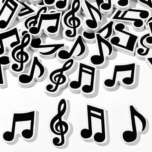 TAOBARY 48 PCS MUSIC MINI ERASER for Bulk Novelty Musical Note Pencil Rubber Eraser 3D Music Music Filler for Studet in Kuwait