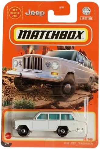 Matchbox 1964 Jeep Wagoneer Silver 38/100 ، 1:64 Scale Die-Cast Model Truck ، Model Admible Hobby Model ، Fearsex Children 3+ in Saudi Arabia