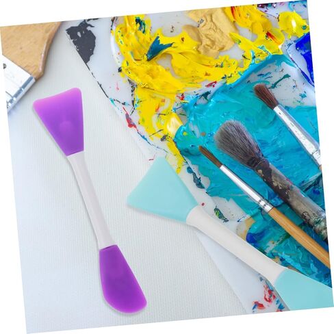 Angoily 8pcs Mini Printing Squeegee خلط ملاعق لالصبلات الطلاء الزيتي واللوحات المريحة الفنية المريحة للفنانين in Kuwait