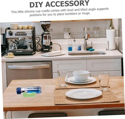 Luxshiny 1set Silicone Tumbler Holder Cup Cradle Squeegee Insert Set for Crafts Green in Kuwait