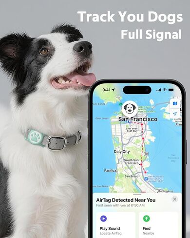 IP68 Waterpoof Dog Airtag Holder, Stretchy Silicone Full Body Covered Apple Air Tag Holder for Dog Cat Collar Fit All Width Collar (Green, 1 Pack) in Kuwait