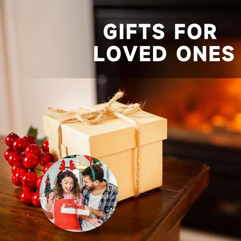 UJL Sublimation Round Ornament Blanks Sublimation White Ornaments Bulk for Heat Press Printing DIY Christmas Tree Decor 25Pcs in Kuwait