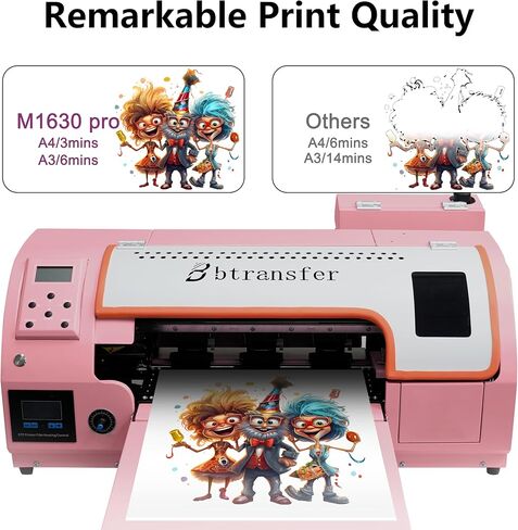 A3 M1630 PRO DTF طابعة الصيانة التلقائية مع القاطع ، وسرعة مضاعفة على L1800 ، L805 لطباعة القميص الداكن والخفيف ، تداول الحبر الأبيض سهلة (الطابعة+الفرن+المحمول+قابلية الاستهلاك) in Kuwait
