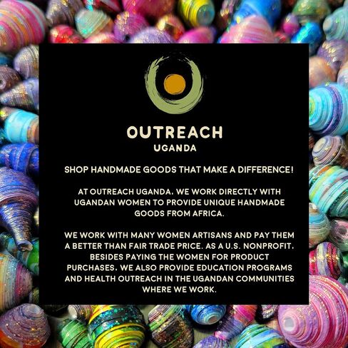 Outreach Uganda Coffee Shop Mix - Brown & Tan Earthy Palette Paper Bead Confortment ، الحجم العادي ، 50 عدد لكل حزمة | الخرز الصديقة للبيئة للمجوهرات والحرف اليدوية in Saudi Arabia