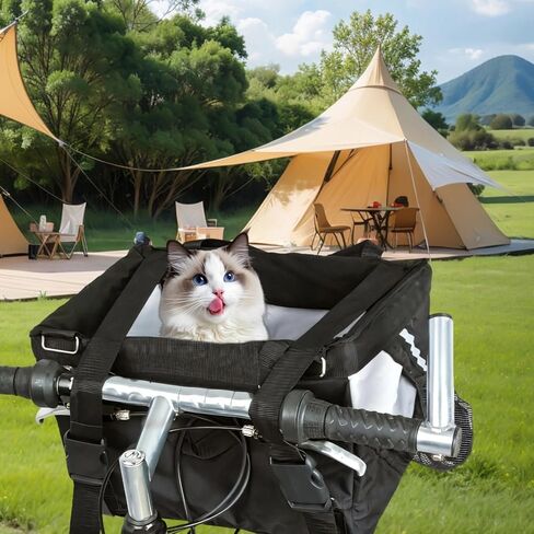 حامل الكلاب ، سلة للكلاب الصغيرة والمتوسطة ، حاملة حيوانات أليفة محمولة لركوب الدراجات ، 15 × 11 × 9.8 في in Kuwait