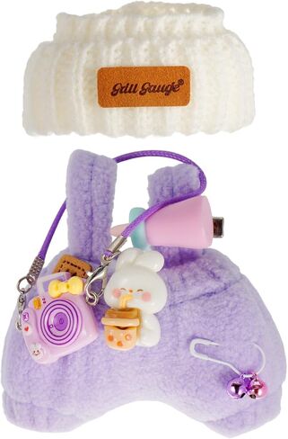 ملابس دمية 17 سم/6.7 بوصة ، ملابس مقدمة للدمى 17 سم/6.7 بوصة ، سروال قبعة عصري لطيف لإكسسوارات الدمى (لا دمية) (وردي) in Kuwait