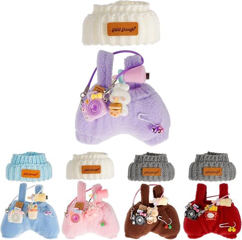 ملابس دمية 17 سم/6.7 بوصة ، ملابس مقدمة للدمى 17 سم/6.7 بوصة ، سروال قبعة عصري لطيف لإكسسوارات الدمى (لا دمية) (وردي) in Kuwait