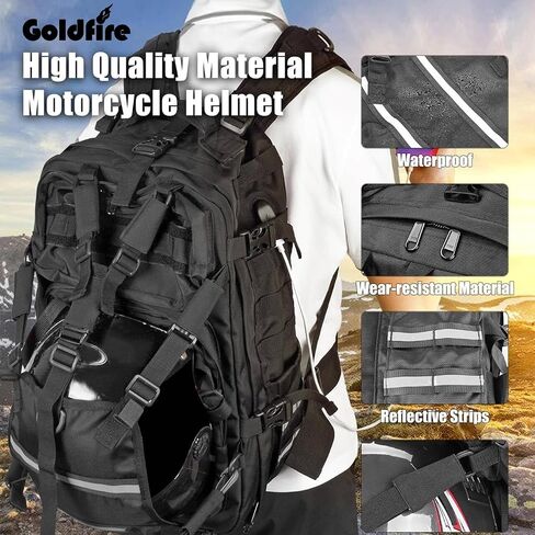 Goldfire Motorcycle Dog/Cat Carrier, Portable Pet Carrier Voyagers Dog Carrier Crate for Street Glide Road King with Luggage Rack or Sissy Bar UTV ATV, Motorcycle Helmet Backpack Large Capacity in Saudi Arabia
