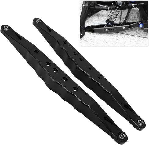 VGEBY RC Aluminium Aluminy Aluminy الخلفية السفلى الأذرع مع تصميم أسفل جوفاء لـ Super2.0 1/6 RC مسار قصير على الطريق ، قابلة للتعديل ، الفولاذ المقاوم للصدأ ، تثبيت قفل المسمار (أسود) in Kuwait