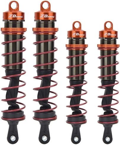 RC Shock Absorber, Metal Oil Pressure Adjustable Shock Front & Rear Damper Compatible with 1/8 RC Car (Orange) in Saudi Arabia
