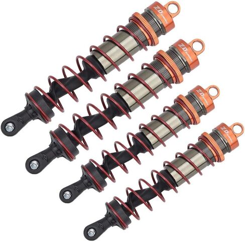 RC Shock Absorber, Metal Oil Pressure Adjustable Shock Front & Rear Damper Compatible with 1/8 RC Car (Orange) in Saudi Arabia