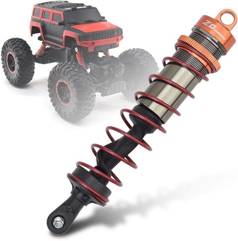 RC Shock Absorber, Metal Oil Pressure Adjustable Shock Front & Rear Damper Compatible with 1/8 RC Car (Orange) in Saudi Arabia