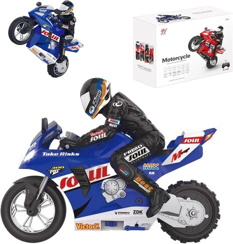 1/6 RC STUNT HC-208 Motorcycle Model 2.4GHz Spcing للسيارة التي يتحكم فيها الراديو البالغ (Blue-HC-208) in Kuwait