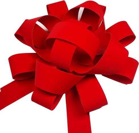 30" Giant Car Bow | 30" Red Velvet Car Bow - Big Car Bow with Non Scratch Magnet Base, Weather Resistant and Waterproof Vinyl Magnetic Car Bow (1 Pack) in Kuwait