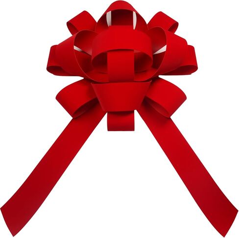 30" Giant Car Bow | 30" Red Velvet Car Bow - Big Car Bow with Non Scratch Magnet Base, Weather Resistant and Waterproof Vinyl Magnetic Car Bow (1 Pack) in Kuwait