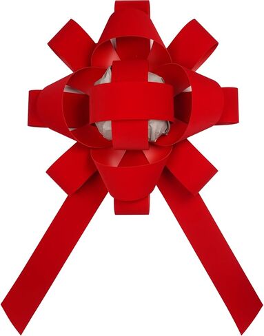 30" Giant Car Bow | 30" Red Velvet Car Bow - Big Car Bow with Non Scratch Magnet Base, Weather Resistant and Waterproof Vinyl Magnetic Car Bow (1 Pack) in Kuwait