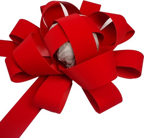 30" Giant Car Bow | 30" Red Velvet Car Bow - Big Car Bow with Non Scratch Magnet Base, Weather Resistant and Waterproof Vinyl Magnetic Car Bow (1 Pack) in Kuwait