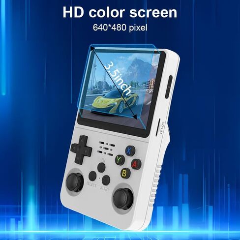 R36S Console Handheld Game Console ، 3.5 "شاشة IPS Retro Game Emulator مع نظام مفتوح المصدر ، مشغل ألعاب الفيديو المحمولة مع بنيت في أكثر من 3000 لعبة ، بطاقة TF 64 جيجابايت ، هدية للبالغين المراهقين ، الأطفال ، الأرجواني in Kuwait