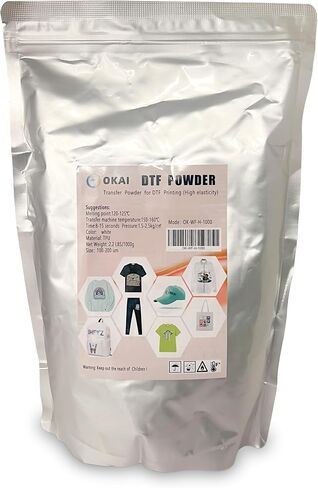 مسحوق DTF Premium - ذوبان أبيض - ذوبان خالي من الكتل | التصاق الحبر القوي | شعور ناعم مباشرة إلى مسحوق نقل الأفلام in Kuwait