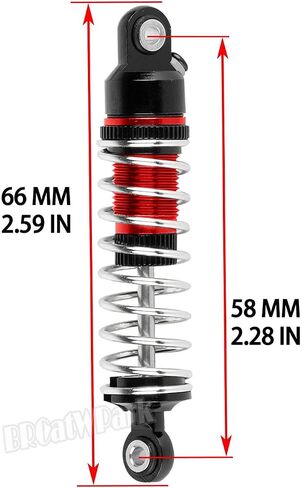صدمة وبرج 3 أنواع من ترقيات الينابيع الصلابة جزء من 1/14 Typhon Grom Mega 380 ، Ara2106/Ara2306/Ara2306s ، RC Alboy الأمامية الخلفية القابلة للتعديل حوامل الصدمة ، الأحمر ، الأحمر. in Saudi Arabia