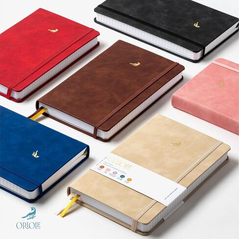 يحكم Oriole Vegan Leather دفتر ملاحظات - Racing Green | 176 صفحة من الورق المبطن سميكة | Soft Touch Hardcover Journal (5 × 8 بوصات) مع تصميم مربع للطيور الذهب وتصميم هدايا فاخرة in Kuwait