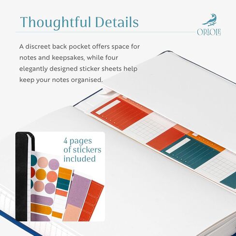 يحكم Oriole Vegan Leather دفتر ملاحظات - Racing Green | 176 صفحة من الورق المبطن سميكة | Soft Touch Hardcover Journal (5 × 8 بوصات) مع تصميم مربع للطيور الذهب وتصميم هدايا فاخرة in Kuwait