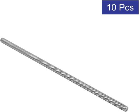 uxcell متري M8 × 60 مم 304 الفولاذ المقاوم للصدأ قضبان مسندة بالكامل 10 قطع in Kuwait