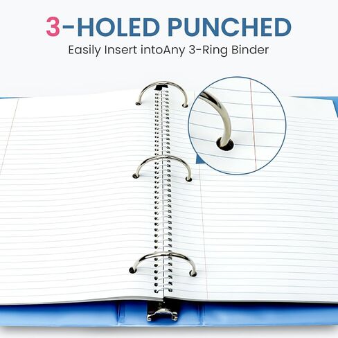 تحكم كلية Taja Spiral Notebook ، 4 حزمة ، 1 دفاتر موضوع (8 "× 10-1/2") ، ورق مكون من 3 حفرة ، دفتر ألوان باستيل متنوعة للمدرسة والمكتبية اللوازم in Kuwait