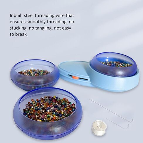 Tyenaza Bead Spinner ، وعاء بلاستيكي سعة كبيرة سهلة سهلة الخيوط صانع حبات عالية النعومة لصنع المجوهرات in Kuwait