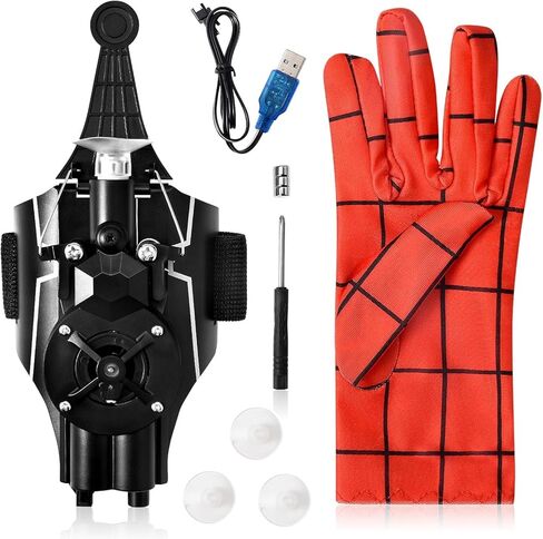 Web Launcher Spider String Shooter Toy, Web Shooters Cool Gadgets Reel-in Real Silk Superhero Role-Play Fun Stuff Toys Great for Men and Kids in Kuwait