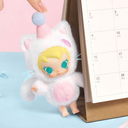 Pop Mart Baby Molly Pocket Friends Series-Vinyl Plush Bendant Box Folls ، وشخصيات التصميم العشوائية ، والأشكال القابلة للتجميع للألعاب القابلة للتحصيل ، وصندوق واحد in Kuwait