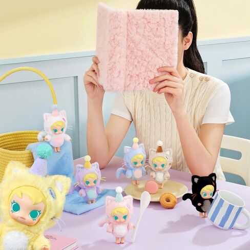 Pop Mart Baby Molly Pocket Friends Series-Vinyl Plush Bendant Box Folls ، وشخصيات التصميم العشوائية ، والأشكال القابلة للتجميع للألعاب القابلة للتحصيل ، وصندوق واحد in Kuwait