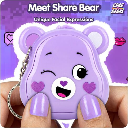 Care Bears Digital Pet - Share Bear Nano Pet with Care Features, 1.4" Inch Screen, Handheld Interactive Virtual Pets for Kids, Collectible Electronic Toy, Battery Included in Kuwait