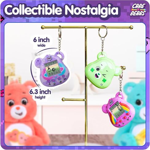 Care Bears Digital Pet - Share Bear Nano Pet with Care Features, 1.4" Inch Screen, Handheld Interactive Virtual Pets for Kids, Collectible Electronic Toy, Battery Included in Kuwait