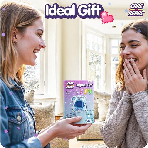 Care Bears Digital Pet - Share Bear Nano Pet with Care Features, 1.4" Inch Screen, Handheld Interactive Virtual Pets for Kids, Collectible Electronic Toy, Battery Included in Kuwait