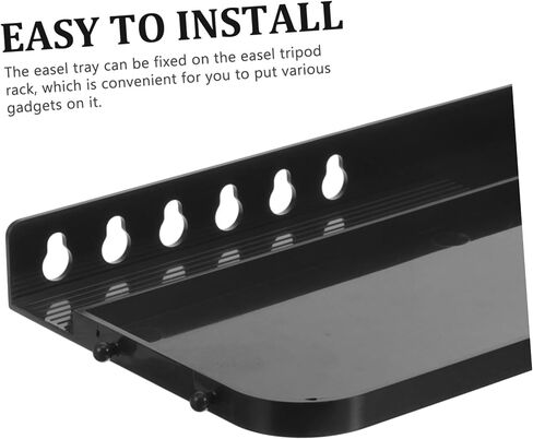 Folding Easel Detachable Tray Aluminum Easel Serving Tray Easy to Clean Plastic Paints Shelf Lightweight Sturdy Replacement in Saudi Arabia
