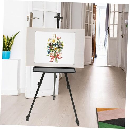 DOITOOL Folding Easel Tripod Pallet Detachable Paints Tray for Easel Lightweight Paintbrush Holder Plastic Storage Plate in Saudi Arabia