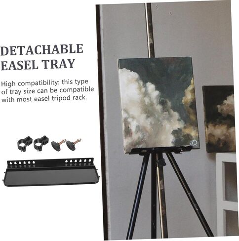 DOITOOL Folding Easel Tripod Pallet Detachable Paints Tray for Easel Lightweight Paintbrush Holder Plastic Storage Plate in Saudi Arabia