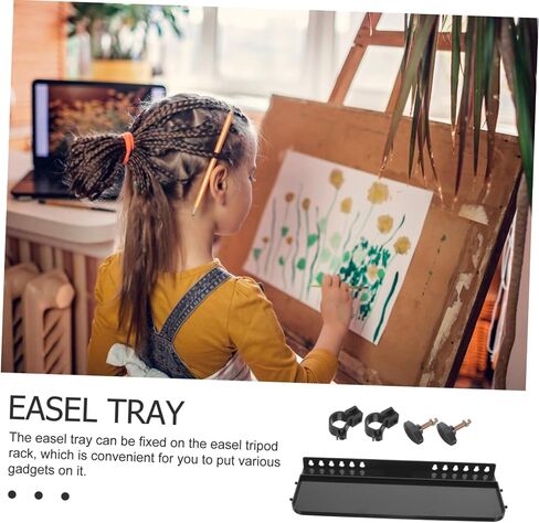 DOITOOL Folding Easel Tripod Pallet Detachable Paints Tray for Easel Lightweight Paintbrush Holder Plastic Storage Plate in Saudi Arabia
