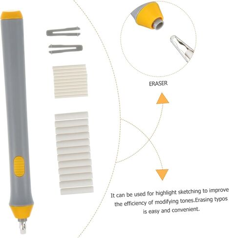 Gatuida Electric Electric Eraser Auto Sketch Tool for Artistsing Drawing Drawing Office استخدم الرمادي بدون بطارية in Saudi Arabia
