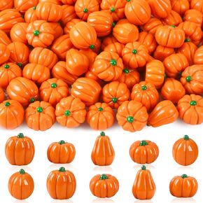 100 Pcs Fall Mini Resin Ducks Figurines Autumn Tiny Maple Leave Ducks Ornaments Home Decor Miniature Garden Ornaments Thanksgiving Table Settings Dollhouse Accessories in Saudi Arabia