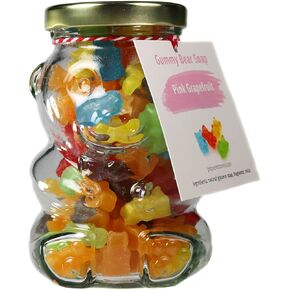 BEAR HAND SOAPS in a cute Glass Bear Jar | PINK GRAPEFRUIT FRAGRANCE | Multicolored Individual | Handmade in Pittsburgh, PA USA | Great for Travel Gifts Party Kids Rainbow Pride in Saudi Arabia