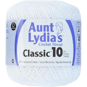 Aunt Lydia's Classic Crochet Thread Size 10-White in Kuwait