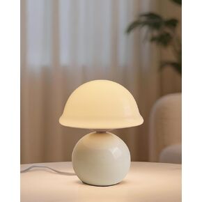 Mushroom Lamp Bedside Table Lamp for Bedroom, Cute Small Lamps with Glass Lampshade, Nightstand Lamp with Dimmer for Living Room, Aesthetic Home Decor (Blue) in Saudi Arabia