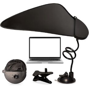 Cubicle Shade Laptop Sun Shade - Desk Shade for Cubicle to Block Light - Portable Cubicle Light Shield Blocks Overhead Light & Sun Glare for Working Outside in Saudi Arabia