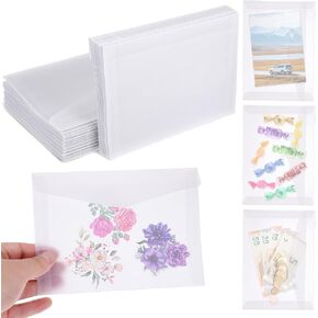 100 PCS Glassine Envelopes 7 × 5 Inch Translucent Envelope for Stamps, Clear Envelope Self Sealing Large Envelopes for Seeds Stamp Coin Collecting Lottery Ticket Card in Saudi Arabia