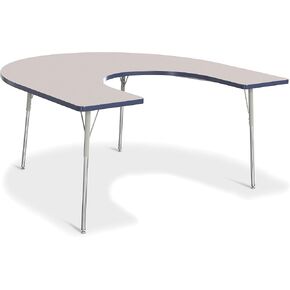 التوت Jonti-craft 6445JCA004 جدول نشاط حدوة الحصان ، A-Height (24 "-31" ارتفاع قابل للتعديل) ، 66 "× 60" ، رمادي/أرجواني/رمادي in Kuwait